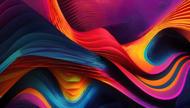 (Multiple values)An abstract visual representation of soundwaves, infused with vibrant colors, capturing the energy and dynamic essence of sound.