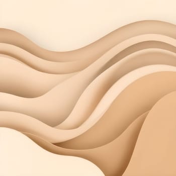 Elegant minimalist wavy lines in neutral earthy tones, creating a calming abstract design with a natural and organic flow.