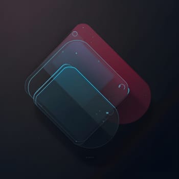A sleek minimalist tech background featuring overlapping transparent shapes, creating a clean and modern design with subtle depth.