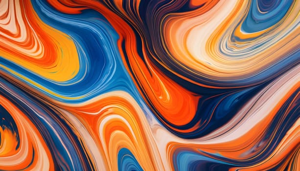 Vibrant, swirling paint patterns mimic the look of marble with rich, fluid textures and bold, colorful designs.