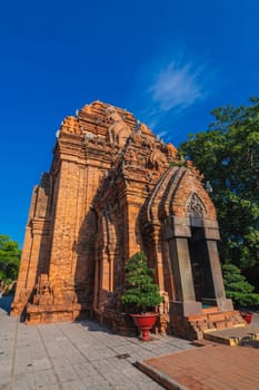 ancient Po Nagar Cham Towers in Nha Trang in Vietnam in summer
