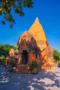 ancient Po Nagar Cham Towers in Nha Trang in Vietnam in summer