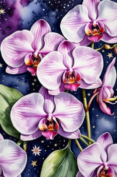 Colorful orchid close-up, bold purple and pink, detailed petals, perfect for floral art, nature themes, vibrant backgrounds, or exotic decor inspirations