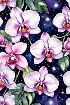 Colorful orchid close-up, bold purple and pink, detailed petals, perfect for floral art, nature themes, vibrant backgrounds, or exotic decor inspirations