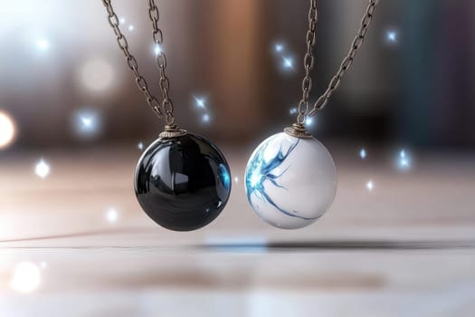 Yin and yang: creative banner, balanced design, symbolic harmony, duality concept, minimalist style, artistic expression, spiritual balance, cultural symbolism, dynamic energy, serene composition
