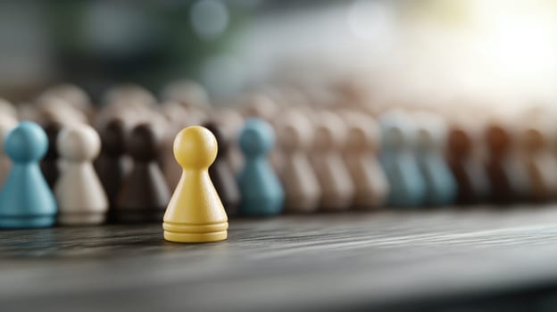 Individuality: singular stance, individuality amidst crowd, belief assertion, personal distinctiveness, solitary visualization, authentic self, independent identity, personal values, one perspective