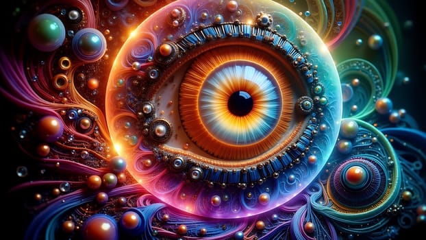 Abstract Futuristic Fractal Background