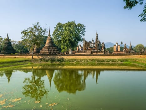 Wat Mahathat Maha That temple by day, Sukhothai, Thailand