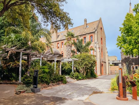 MELBOURNE, AUSTRALIA - DECEMBER 26 2024: Abbotsford Convent on a hot summer's day in Melbourne Australia
