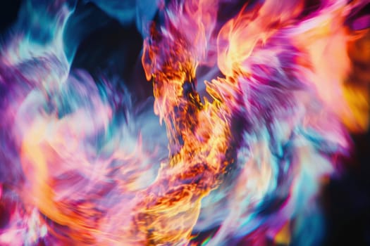 A vibrant abstract design with swirling patterns captivates the eye with its dynamic colors and shapes