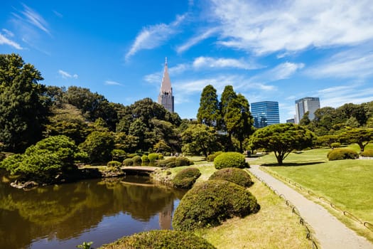 Shinjuku Gyo-en is a large park and garden in Shinjuku and Shibuya, Tokyo, Japan.