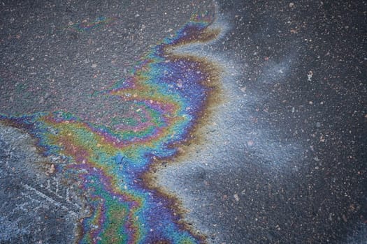 Abstract background texture with gasoline or oil spill.