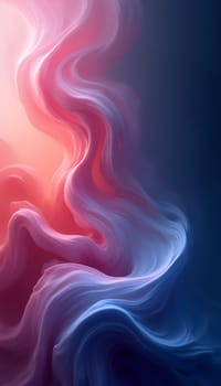 Flowing shapes in shades of pink and blue create a captivating visual experience, evoking a sense of movement and tranquility - Generative AI