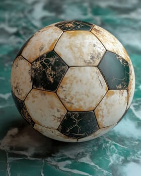 A soccer ball on an abstract background. Selective focus.