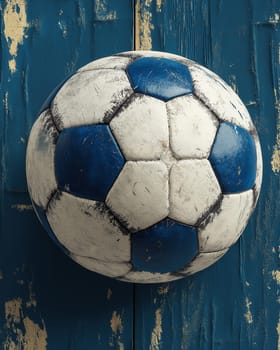 A soccer ball on an abstract background. Selective focus.