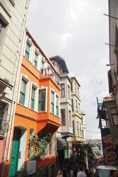 Istanbul old streets in Balat district, Turkey