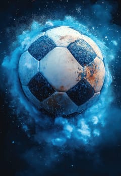 A soccer ball on an abstract background. Selective focus.