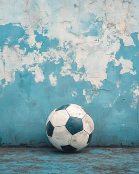 A soccer ball on an abstract background. Selective focus.