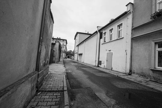 Old House Of A Polish Town Captured In Black And White Photography