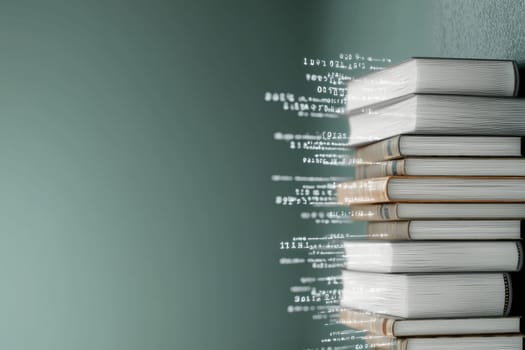 Digital Transformation: converting books, data streams, education innovation, technology integration, modern learning tools, digitalization process, content conversion, intelligent systems