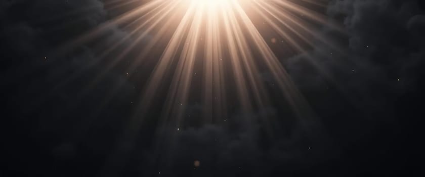Rays of hope pierce the darkness, a celestial spotlight cutting through smoky shadows. Serenity and mystery intertwine, stirring a sense of wonder and calm amid the unknown.