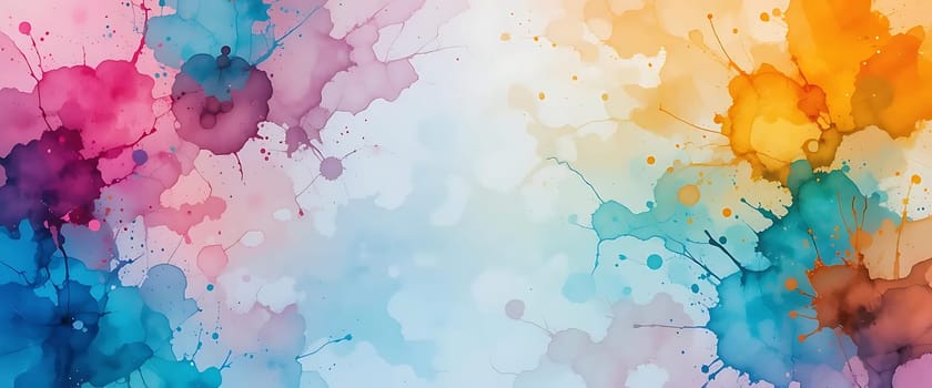 Vibrant hues dance in a liquid ballet, splashing joy and warmth. Whispers of soft pinks and fiery oranges mingle with cool blues and teals, stirring a sense of playful serenity. Each droplet tells a story of free-spirited creativity, evoking a whimsical, dreamlike atmosphere.