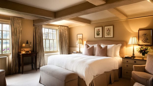 Country cottage decor, Cotswolds style interior design, furniture and home decor in elegant English country house style idea