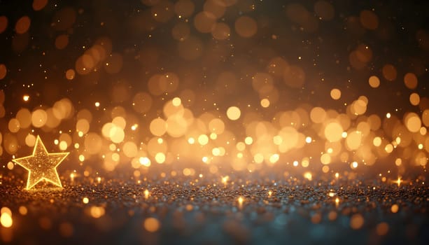 Abstract Twinkling Christmas Background with Sparkling Stars