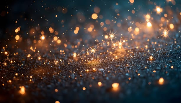 Bright Twinkling Stars on Christmas Background
