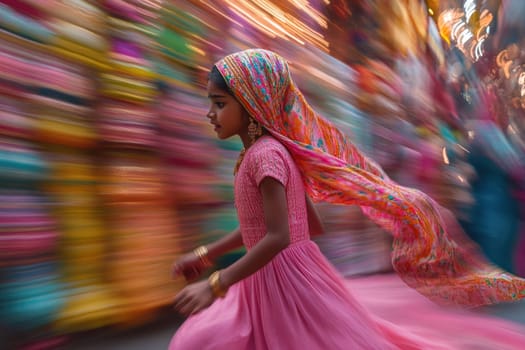 Indian portrait: child in ethnic dress, traditional charm, cultural symbolism, regional costume, vivid colors, heritage expression, youthful innocence, intricate embroidery, cultural pride