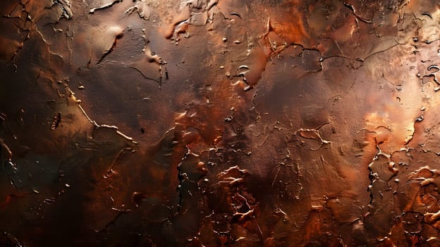 A close up of a copper surface designed to resemble a marble texture, adding a unique touch to any plant or landscape art event