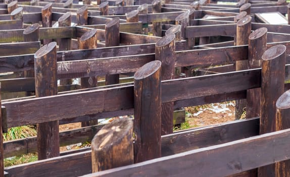 Concept shot of the wooden fencing