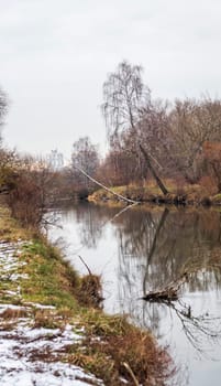 Shot of the river at autumn