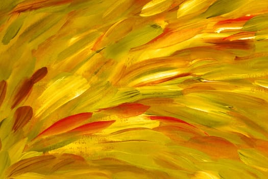 Hand drawn acrylic autumn yellow aesthetic textured background