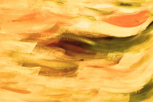 Hand drawn acrylic autumn yellow aesthetic textured background