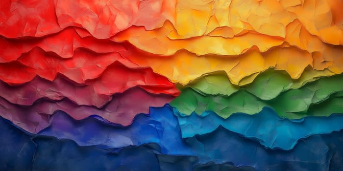 Layers of vibrant colors create texture