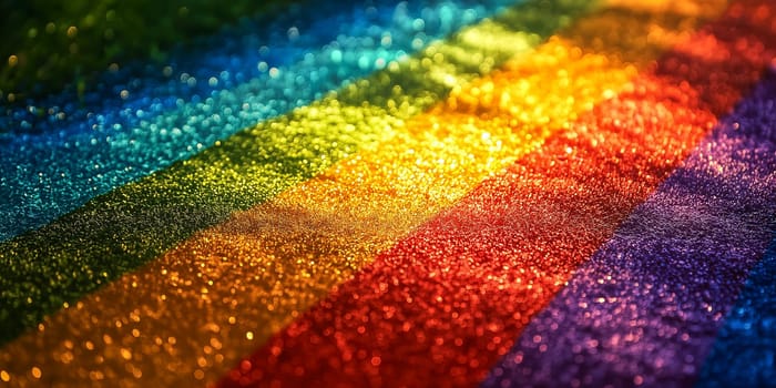 Rainbow glitter vibrant colors a celebration of diversity.