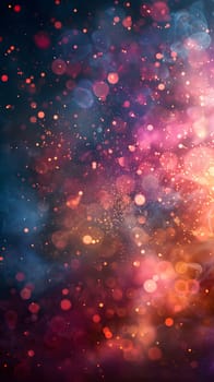 An astronomical object resembling a galaxy with numerous stars, gas, and nebulae, creating a beautiful magenta hue. A stunning display of space art