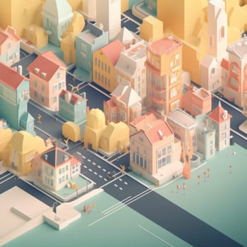 Abstract image of a new bright metropolis city. High quality photo