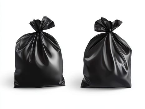 Garbage bags on a white background. generative ai.