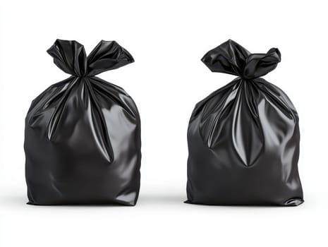 Garbage bags on a white background. generative ai.
