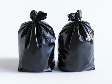 Garbage bags on a white background. generative ai.