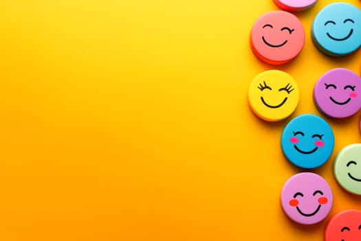Funny smiley face on a white background. World Emoji Day.