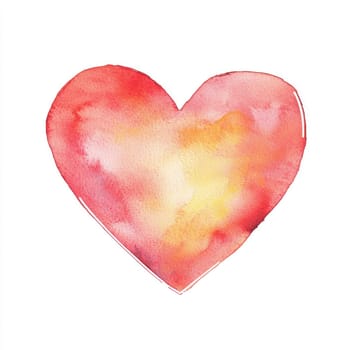 A vibrant heart shape in warm red and yellow hues, perfect for expressing love and affection