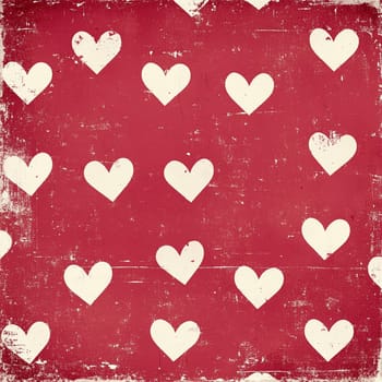 Playful hearts in a scattered pattern create a cheerful backdrop, adding love to festive occasions everywhere.