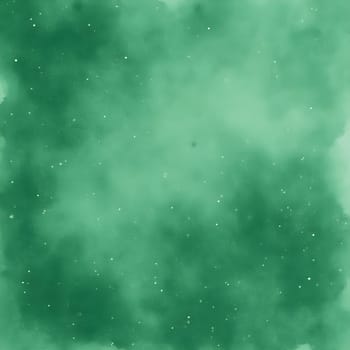A green watercolor background featuring textured abstract patterns and delicate white speckles, creating a peaceful and natural aesthetic
