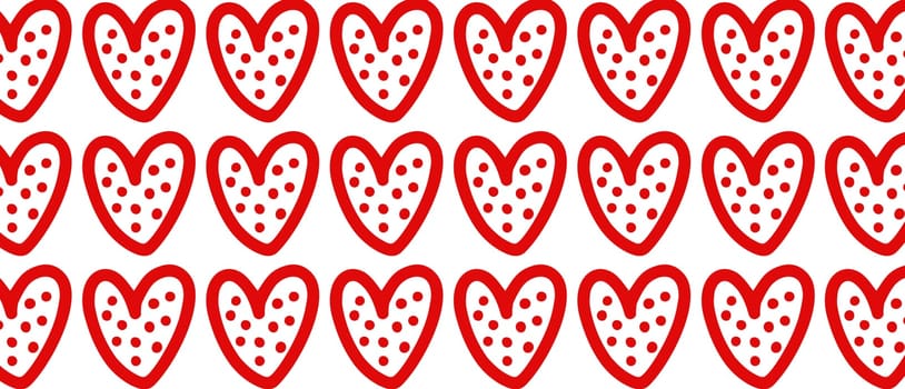 Pattern with love Valentine hearts. Template holiday illustration. Valentines cute romantic cartoon hearts .