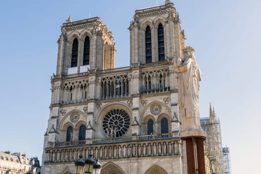 Newly restored Notre Dame Cathedral in Paris after the fire. Paris, France
