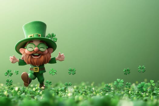 St. Patrick's Day background: Irish heritage, holiday spirit, lucky charm, decorative flyer, poster design, cheerful greeting, celebration theme, copy space, festive atmosphere, invitation card