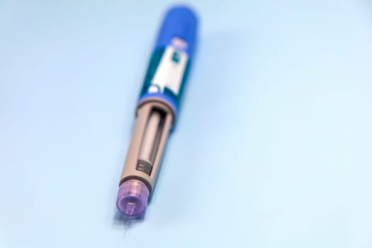 Ozempic Insulin injection pen or insulin cartridge pen for diabetics. Medical equipment for diabetes parients.